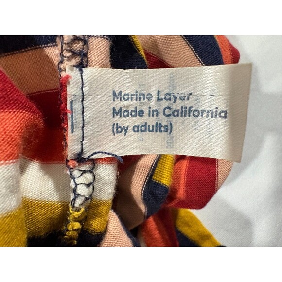 Marine Layer Merritt Crew Multi Stripe Long Sleeve Crew Cotton Modal Shirt Sz S - Picture 7 of 8